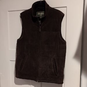 Eddie Bauer Men's Dark Brown Quilted Vest